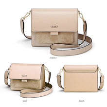 Load image into Gallery viewer, This FOXER women&#39;s fashion crossbody bag is crafted with split leather for a trendy and chic look.
