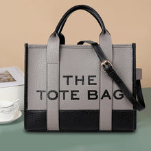 Load image into Gallery viewer, Ladies Fashion Tote Bag – PU Leather Letter Print Handbag for Women

