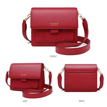 Load image into Gallery viewer, This FOXER women&#39;s fashion crossbody bag is crafted with split leather for a trendy and chic look.
