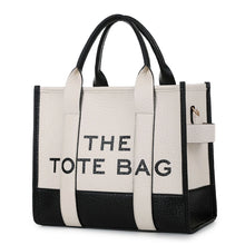 Load image into Gallery viewer, Ladies Fashion Tote Bag – PU Leather Letter Print Handbag for Women
