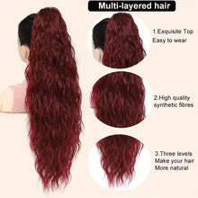 Load image into Gallery viewer, 26” Long Curly Ponytail Extension – Wavy Claw Clip Hairpiece for Women

