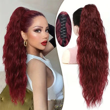 Load image into Gallery viewer, 26” Long Curly Ponytail Extension – Wavy Claw Clip Hairpiece for Women
