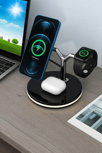 Magsafe desktop magnetic mobile phone holder charger three - in - one wireless charging watch headset - White – ZADropship | Buy Online at Nikó Las  variant_skuMagsafe desktop magnetic mobile phone holder charger three - in - one wireless charging watch headset - White – ZADropship, Color: , Size: | Nikó Las 